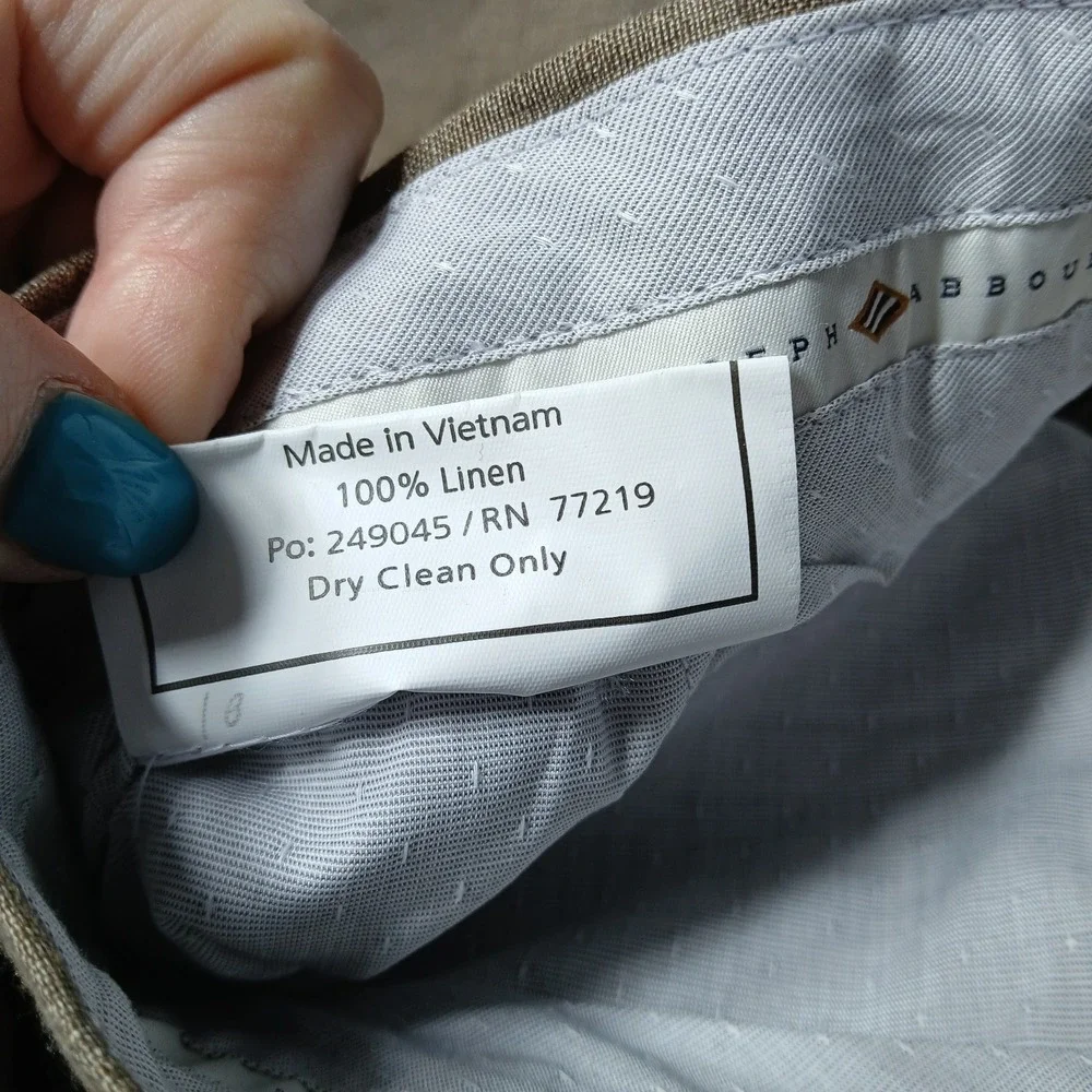 3 NWT Joseph Abboud Nova Fides Dress Pants Size 40 Viscose Poly Tan/Brown